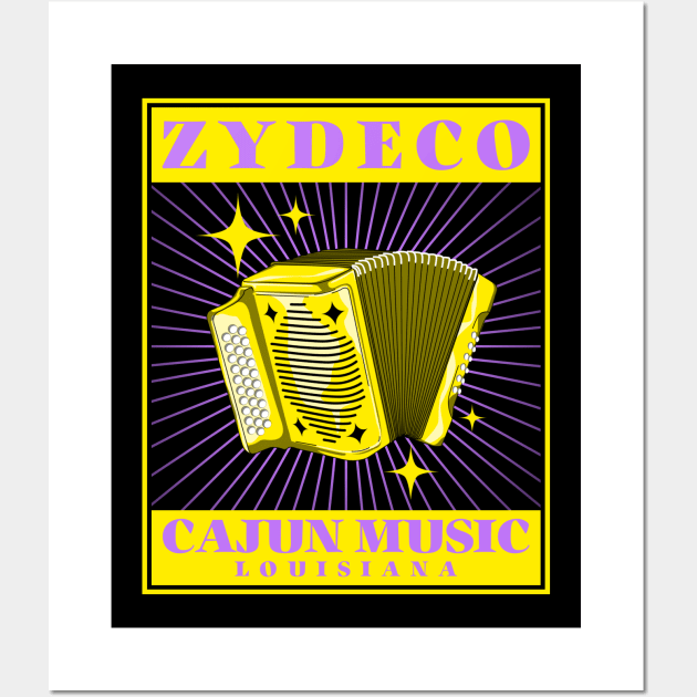 ZYDECO MUSIC T-SHIRT Wall Art by Cult Classics